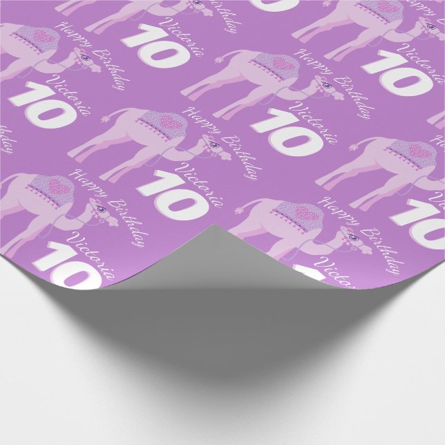 Flickor i namn ålder stollig-kameralfödelsedagskal presentpapper (Hörn)