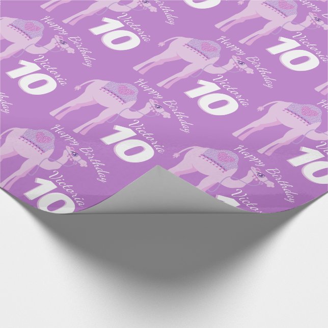 Flickor i namn ålder stollig-kameralfödelsedagskal presentpapper (Hörn)