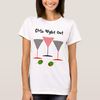 Flickor i natt ut-skirt tee