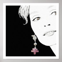 Flickor i pärlpärlor på mode illustration konst