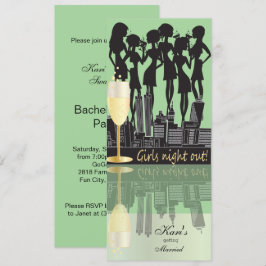 Flickor i Party Firande | Mint-Grönt Inbjudningar