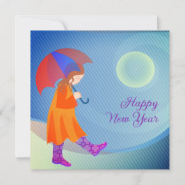 Flickor i regn, modern färgstark Anpassningsbar