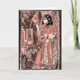 Flickor i Ro Festive Greeting Cards Helgkort