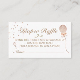 Flickor i Ro Guld Diaper Raffle Baby Shower Game Tilläggskort