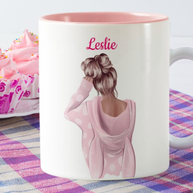 Flickor i Rosa Personlig Anpassningsbar Coffee Två-Tonad Mugg (Skapare uppladdad)