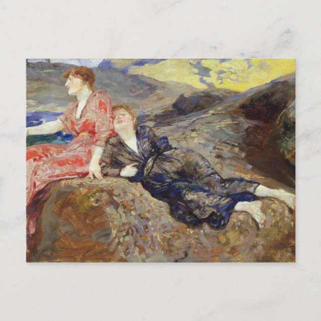 Flickor i Shore, 1884-85 Vykort (Framsida)