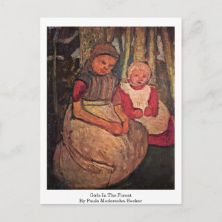 Flickor i skogen av Paula Modersohn-Becker Vykort