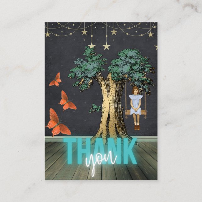 Flickor i Swing Tack for Your Purchase Card Visitkort (Framsida)