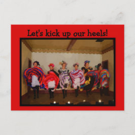 Flickor i Vilda western Dance Hall Girls Vykort