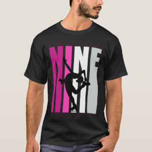 Flickor Ice Sking Birthday 9th Ice Skater Queen Fi T Shirt