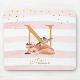 Flickor Illustration Guld Glitter Rosa Blommigt Sw Musmatta