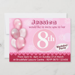 Flickor - inbjudningsbubblor för födelsedagar - al inbjudningar