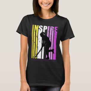Flickor Inspire Hockey Coach Birthday Tränar Fläkt T Shirt