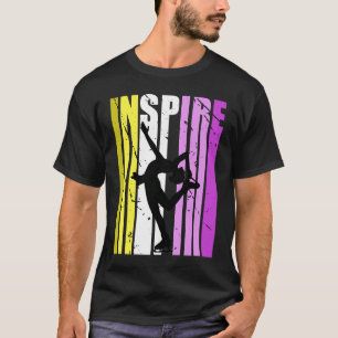 Flickor Inspire Ice Skating Coach Birthday Tränar T Shirt