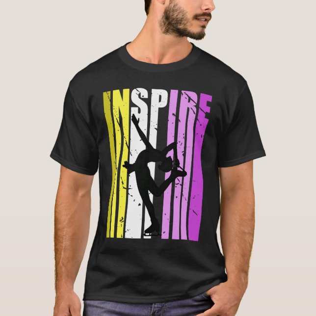 Flickor Inspire Ice Skating Coach Birthday Tränar T Shirt (Framsida)