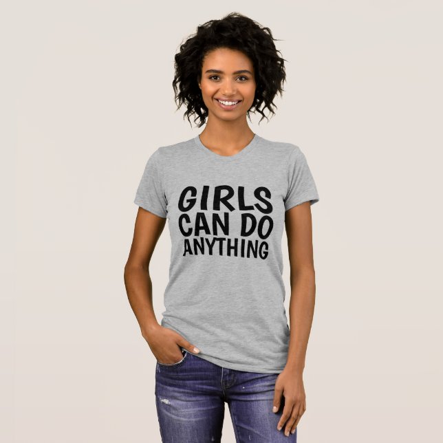 FLICKOR KAN GÖRA NÅGONTING, T-shirts MED Dam (Hel framsida)