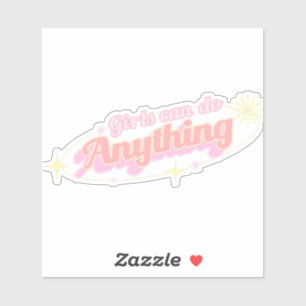 Flickor kan göra vad som helst: egenmakt klistermärken