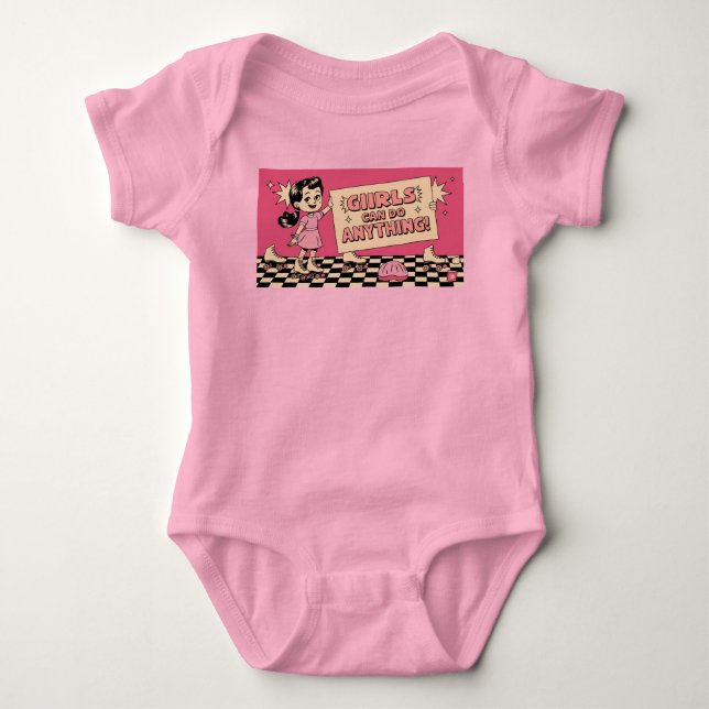 Flickor kan göra vad som helst! t shirt (Framsida)