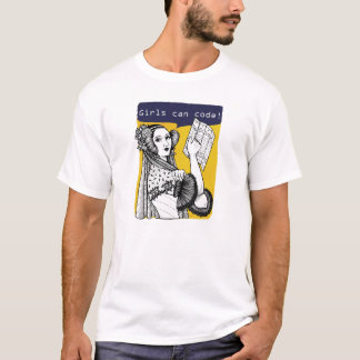 Flickor kan koda! t-shirt