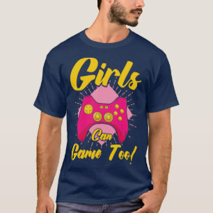 Flickor kan spela spel för spelspelspelarnas video t shirt
