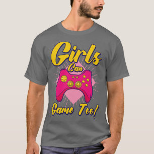 Flickor kan spela spel för spelspelspelarnas video t shirt