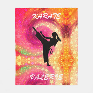 Flickor Karate Tropical Swirl Flanellfilt Fleecefilt
