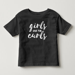 Flickor Kärlek - Curls Shirt (vit skrift) T