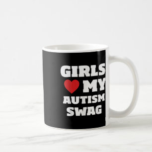 Flickor Kärlek Min Autism Swag Lag Ljudnys Medvete Kaffemugg