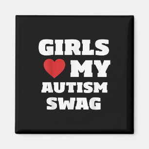 Flickor Kärlek Min Autism Swag Lag Ljudnys Medvete Magnet