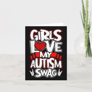 Flickor Kärlek min Autism Swag, Lustigt Autistic M Kort