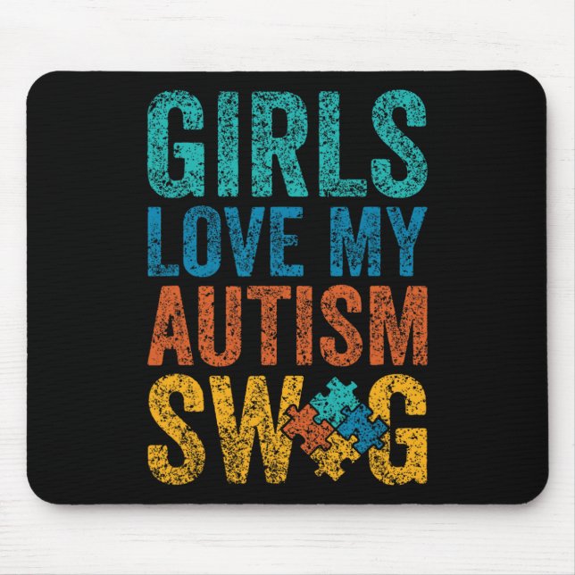 Flickor Kärlek - min Autism Swag-supporttjänst A Musmatta (Framsidan)