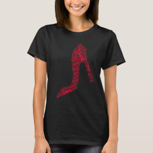 Flickor Kärlek Shoes Women Stiletto Högklackars Sh T Shirt