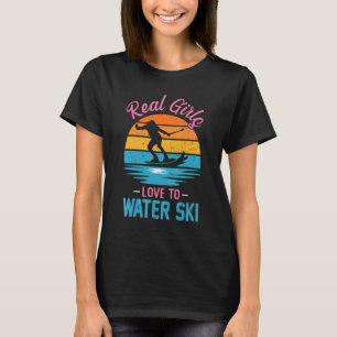 Flickor Kärlek till Vatten Ski Vatten Skiier Vatte T Shirt
