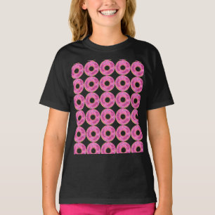 Flickor Kids Funny Rosa Donuts T-shirts