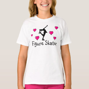 Flickor, konståkareskjorta & rosahjärtor t shirt