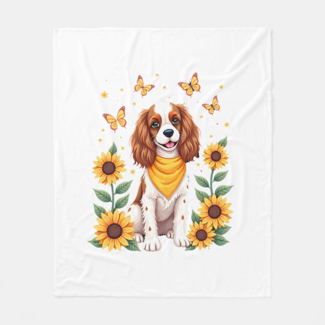 Flickor Kvinnor Mamma Cavalier King Charles Spanie Fleecefilt (Framsidan)