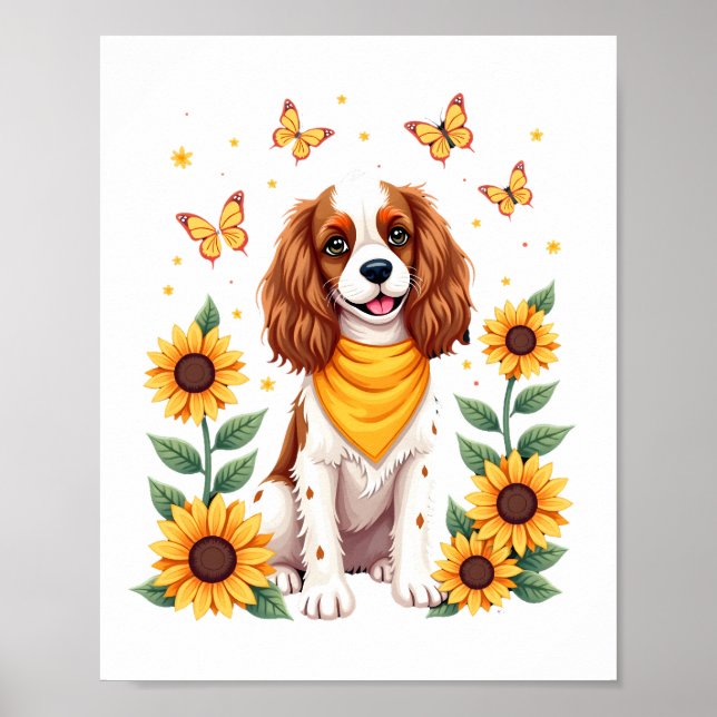 Flickor Kvinnor Mamma Cavalier King Charles Spanie Poster (Framsidan)