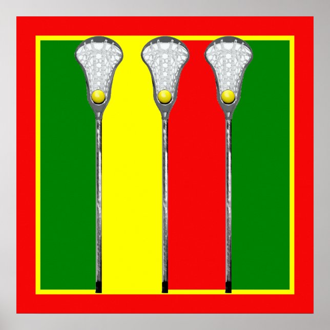 Flickor Lacrosse Dekoration Poster (Framsidan)