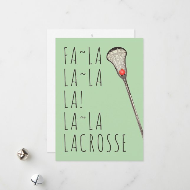 flickor lacrosse julkort (Fram/Back In Situ)