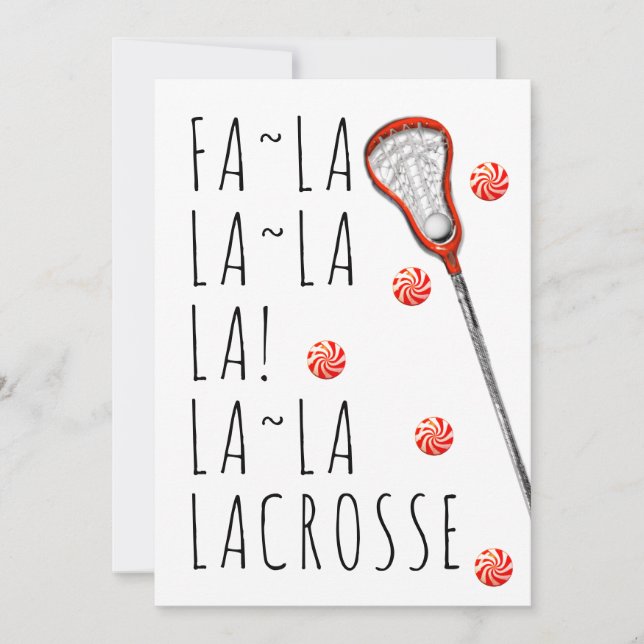 flickor lacrosse julkort (Framsida)