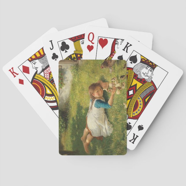 Flickor leker med Chickar (Hen och Chicken) Casinokort (Baksidan)