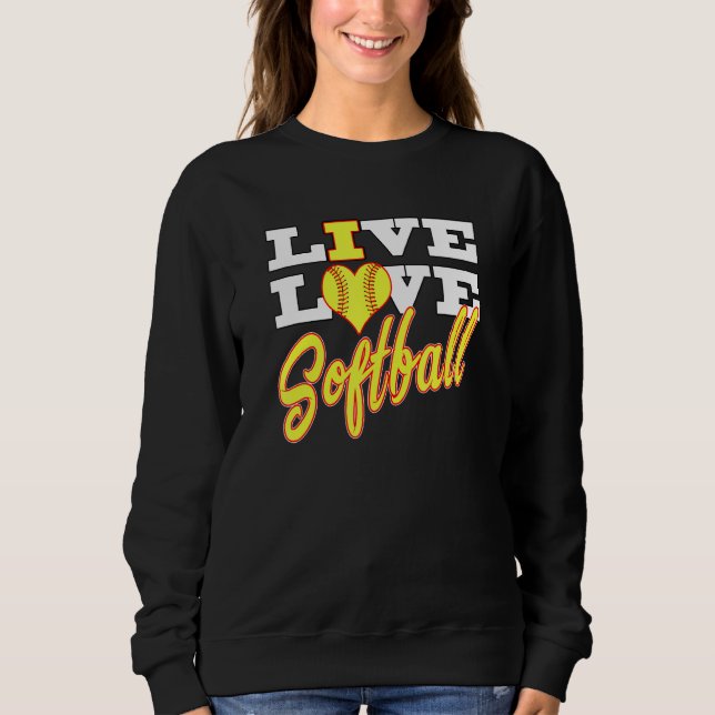 Flickor levande Kärlek-softboll för Tonåringar och T Shirt (Framsida)