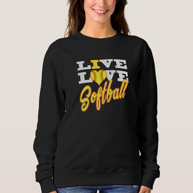 Flickor levande Kärlek-softboll för Tonåringar och T Shirt (Framsida)