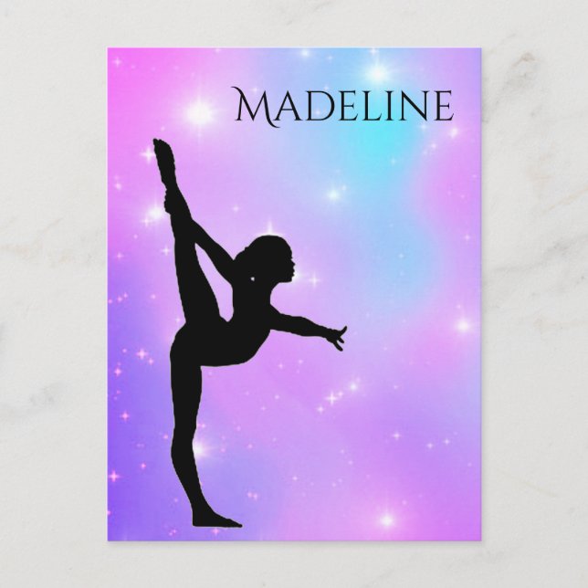 Flickor Lila Gradient  Vykort (Framsida)