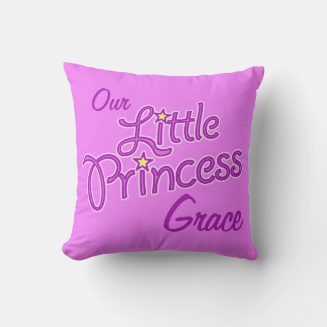 Flickor lila stjärna princess namn & Phohampa Kudde (Framsida)