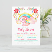 Flickor Magic Unicorn Baby Shower