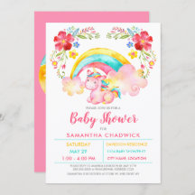 Flickor Magic Unicorn Baby Shower