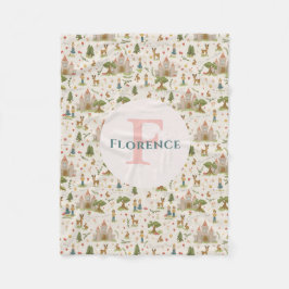 Flickor Magic Whimsical Rosa Fairytale Story Kids Fleecefilt