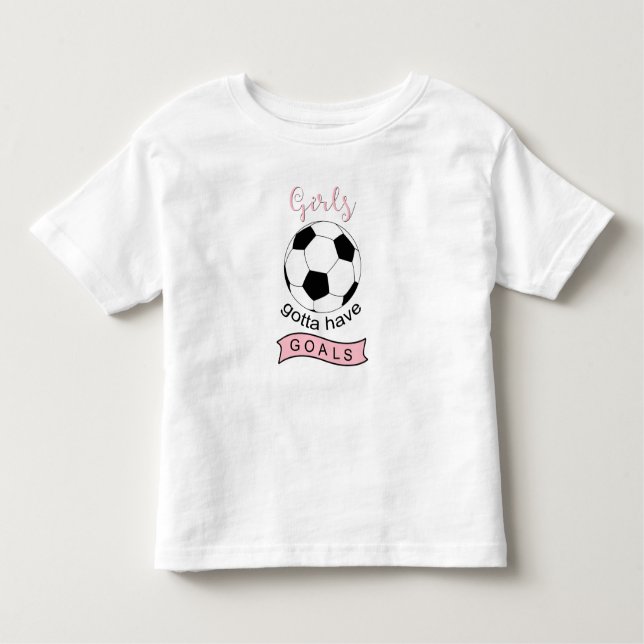 Flickor måste ha fotboll småbarn t-shirt (Framsida)