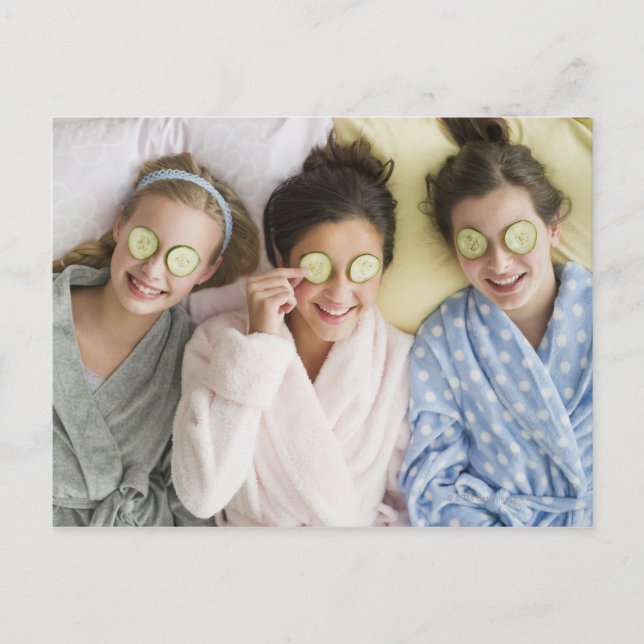 Flickor med ansikte vykort (Framsida)